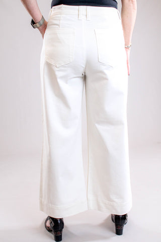 High Rise Cropped Wide Leg Pant