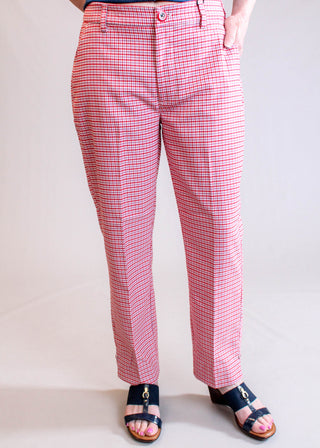 Liverpool Kelsey Crop Trouser with Side Slit Front View - Fashion Crossroads Inc