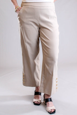 Tribal Sportswear Flatten It Tummy Control Wide Leg Pull-On Capris Front View - Fashion Crossroads Inc 