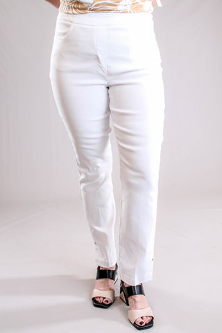 Tribal Sportswear Flatten It Slim Pull-On Ankle Pant Front View - Fashion Crossroads Inc