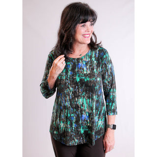 Sympli Go To Classic Tee Camo Floral front view - Fashion Crossroads Inc.