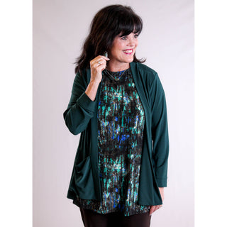 Sympli Core Cardigan with Pockets front view - Fashion Crossroads Inc.