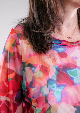 French Dressing Jeans Bell Sleeve Boat Neck Top Detail View - Fashion Crossroads Inc