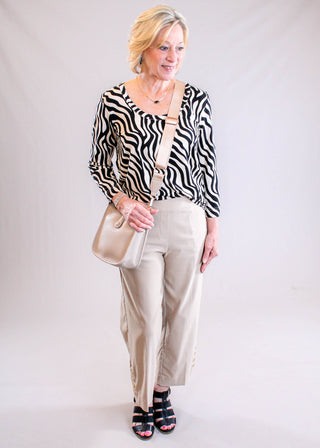 Tribal Sportswear Flatten It Tummy Control Wide Leg Pull-On Capris view - Fashion Crossroads Inc.