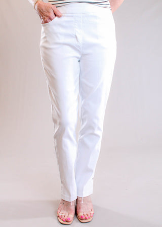 Tribal Sportswear Flatten It Slim Pull-On Ankle Pant front view - Fashion Crossroads Inc.