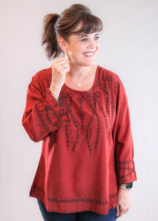 Parsley & Sage Zinnia 3/4 Sleeve Top