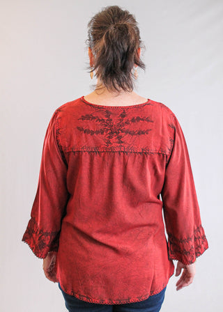 Parsley & Sage Zinnia 3/4 Sleeve Top