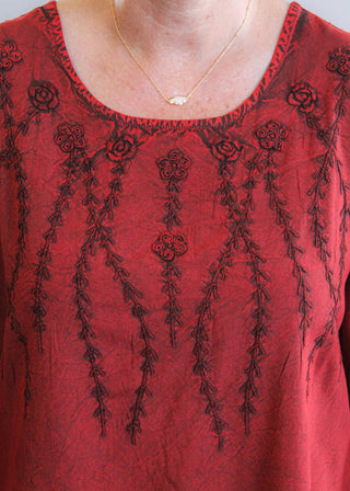 Parsley & Sage Zinnia 3/4 Sleeve Top