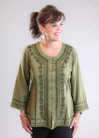 Parsley & Sage Yuki 3/4 Sleeve Top