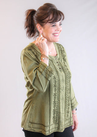 Parsley & Sage Yuki 3/4 Sleeve Top