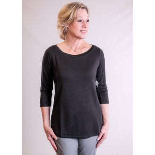 Tribal Sportswear 3/4 Sleeve Crew Neck Top front view - Fashion Crossroads Inc