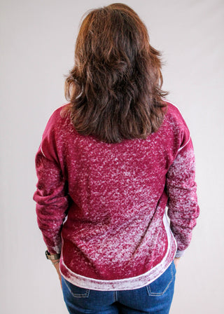 Charlie B Long Sleeve Crew Neck Cotton Sweater