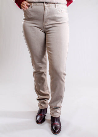 Charlie B Cuffed Hem Slim 5 Pocket Colored Twill Pants