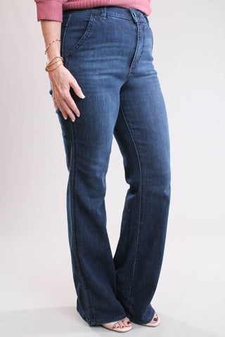 Democracy Absolution Skyrise Double Side Seam Trouser Jean side view - Fashion Crossroads Inc.