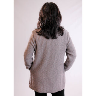 Avalin Long Sleeve V Neck Sweater with Front Panel back view - Fashion Crossroads Inc.