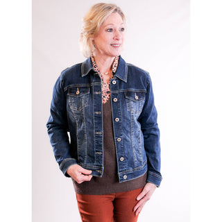 Charlie B Jean Jacket front view - Fashion Crossroads Inc