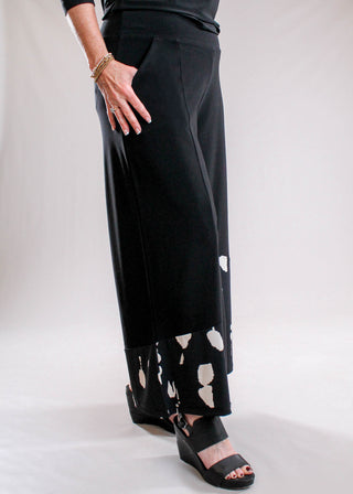 Sympli Wide Leg Crop Pant with Blocked Print