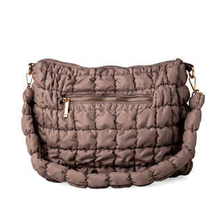 Kedzie Loft Quilted Shoulder Bag in Mushroom