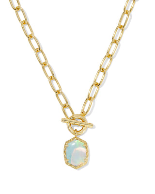 Kendra Scott Daphne Necklace with White Opalescent Resin - Fashion Crossroads Inc