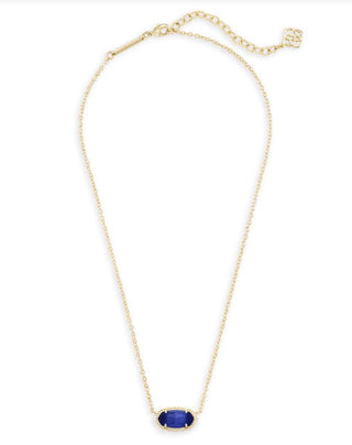 Elisa Necklace With Blue Cobalt Cat's Eye full view