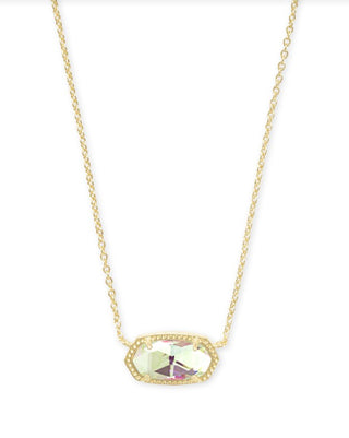Kendra Scott Elisa Gold Necklace with Dichroic Glass detail view
