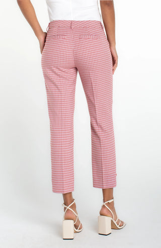 Liverpool Kelsey Crop Trouser with Side Slit Back View - Fashion Crossroads Inc