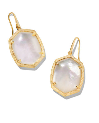 Kendra Scott Daphne Drop Earrings in White Opalescent Resin - Fashion Crossroads Inc