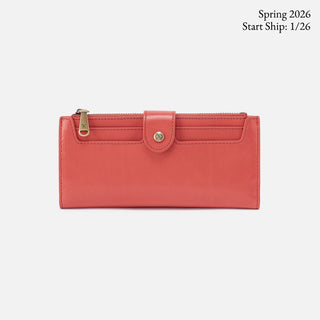 HOBO Dunn Continental Wallet in Pink Mirage