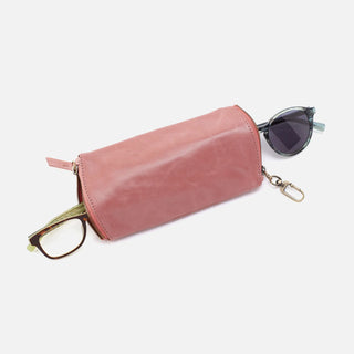 Hobo Spark Leather Double Eyeglass Case with Clip