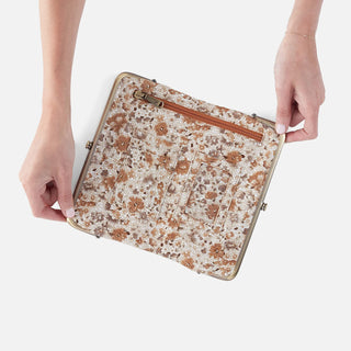 Hobo Lauren Clutch Wallet in Sepia Bloom middle view