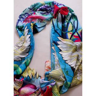 Anuschka Angel Wings Printed Scarf - Fashion Crossroads Inc