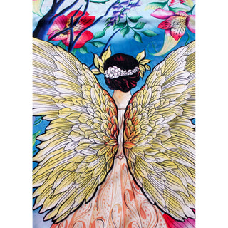 Anuschka Angel Wings Printed Scarf - Fashion Crossroads Inc