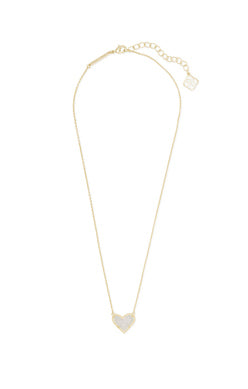 Kendra Scott Ari Heart Pendant Necklace in Iridescent Drusy