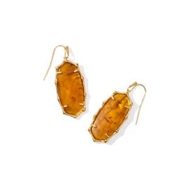 Kendra Scott Elle Bamboo Drop Earrings in Marbled Amber Illusion