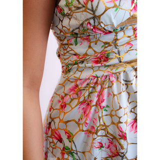 India Boutique Short Dress with Foil Accents - Fashion Crossroads Inc
