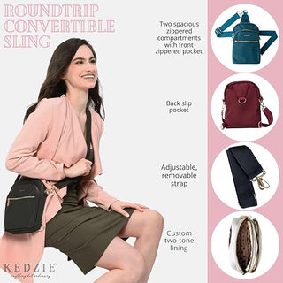 Kedzie Roundtip Convertible Sling Bag - Fashion Crossroads Inc