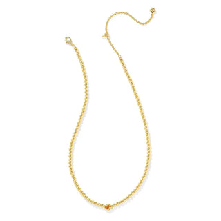 Kendra Scott Abbie Beaded Necklace with Marbled Amber Illusion