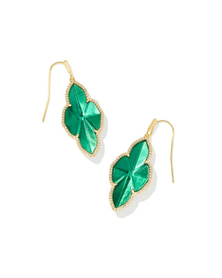 Kendra Scott Abbie Pave Earrings in Emerald Illusion