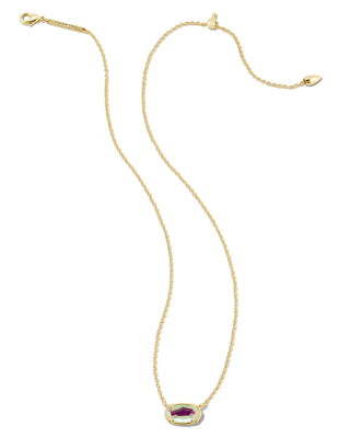 Kendra Scott Elisa Gold and Dichroic Glass Necklace  Front View - Fashion Crossroads Inc