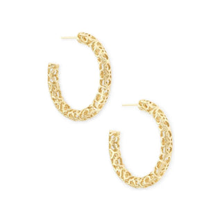 Kendra Scott Maggie 1.5 Inch Gold Hoop Earrings