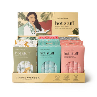 Lemon Lavender Hot Stuff Heated Neck Wrap with Temp-Smart Spa Seeds - Fashion Crossroads Inc