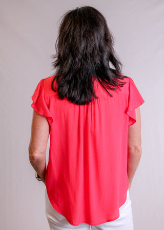 Molly Bracken Short Sleeve V Neck Top - Fashion Crossroads Inc