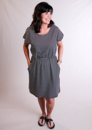 Molly Bracken Striped Dress with Pockets - Fashion Crossroads Inc