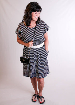 Molly Bracken Striped Dress with Pockets - Fashion Crossroads Inc