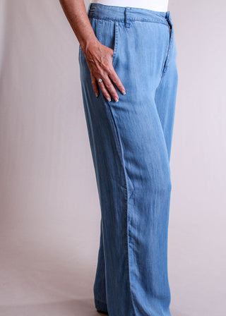 Molly Bracken Wide Leg Lyocell Pant - Fashion Crossroads Inc