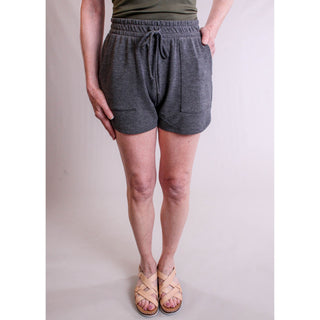 Mystree Shorts with Faux Drawstring Waist - Fashion Crossroads Inc