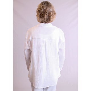 Sympli Cotton Gauze Easy Shirt back view - Fashion Crossroads Inc