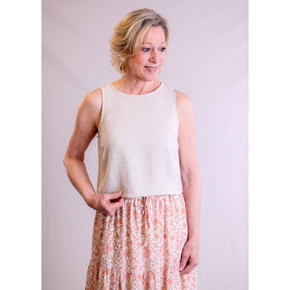 The Workshop Sleeveless Crop Top - Fashion Crossroads Inc