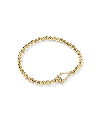 Kendra Scott Cheer Mother of Pearl Stretch Bracelet in Gold - Fashion Crossroads Inc