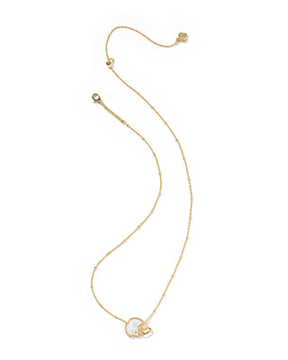 Kendra Scott Football Helmet Pendant Necklace in Gold - Fashion Crossroads Inc